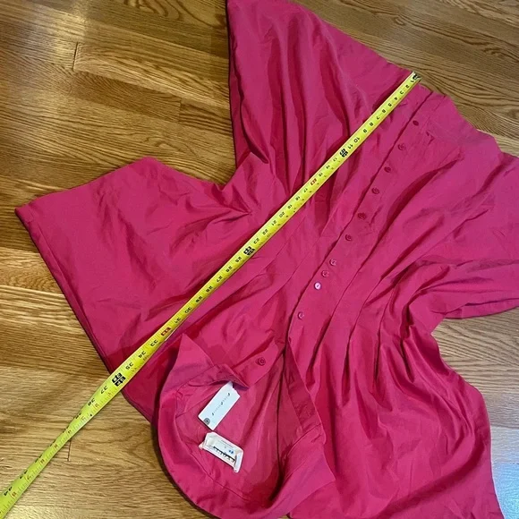 Anthropologie x Exquise The Tobie Button-Front Pleated Shirt Dress Size XL NWT - Picture 7 of 11